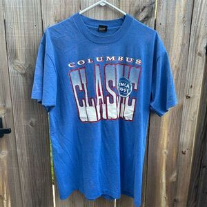 Vintage 1991 Columbus Classic YMCA T-Shirt Blue XL Unisex Graphic Print